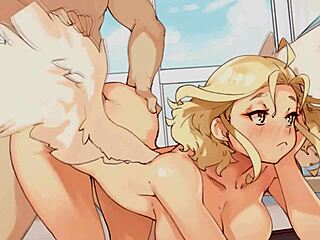 Uncensored in_cartoon scene with blonde angel Angela #1