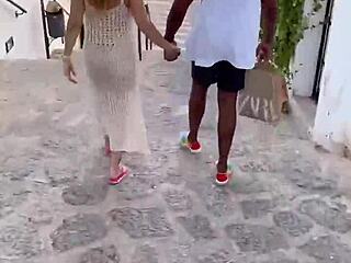 Interracial sex in Ibiza's streets