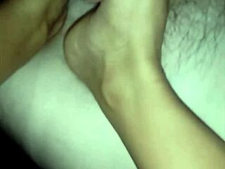 Sexygamingcouple's hottest footjob video with Aliah and her tiny little toes