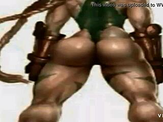 Пухкавият задник на Ками се търка във видео за битка на Street Fighter