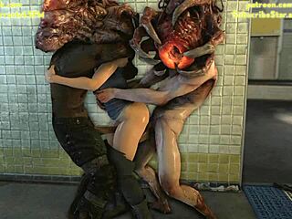 Animazione 3D di Jill Valentines con un grosso problema con un cazzo enorme