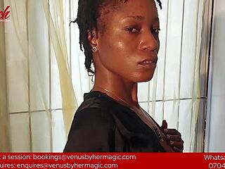 Ebony beauty Goddessjhay receives a sensual massage from Dr. Ray 9jamasagedr and cums hard