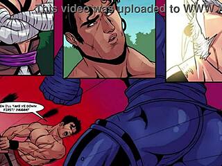 Cartoon gay porn featuring a super hero getting pounded