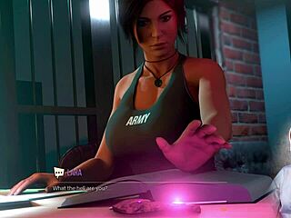 Virtual Novel: Lara Croft's playful adventures in a porn game