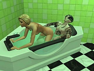 لعبة جنس في الحمام تحاكي الجنس الحقيقي في الحمام