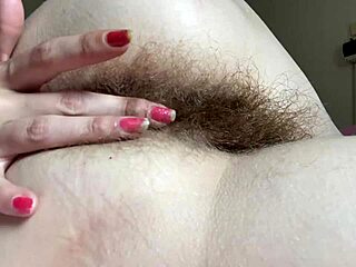 Hairy bush and asshole closeup in fetish video