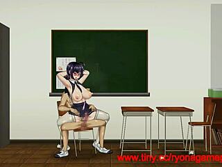 College girl gets bred in a new hentai game