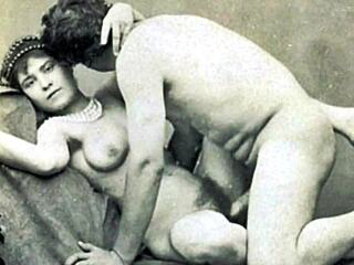 Retro orálny sex a zrelá kundička vo viktoriánskom erotickom videu