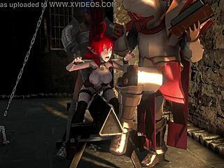Uncsensored 3D hentai anime succubus-szal és lovagokkal a csoportos akcióban