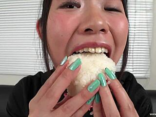 Asian and Japanese chewing fetish compilation