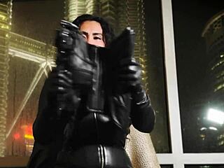 Experience the thrill of leather and glove fetish with an Asian dominatrix