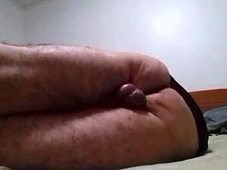 Gay masturbation video with anal play